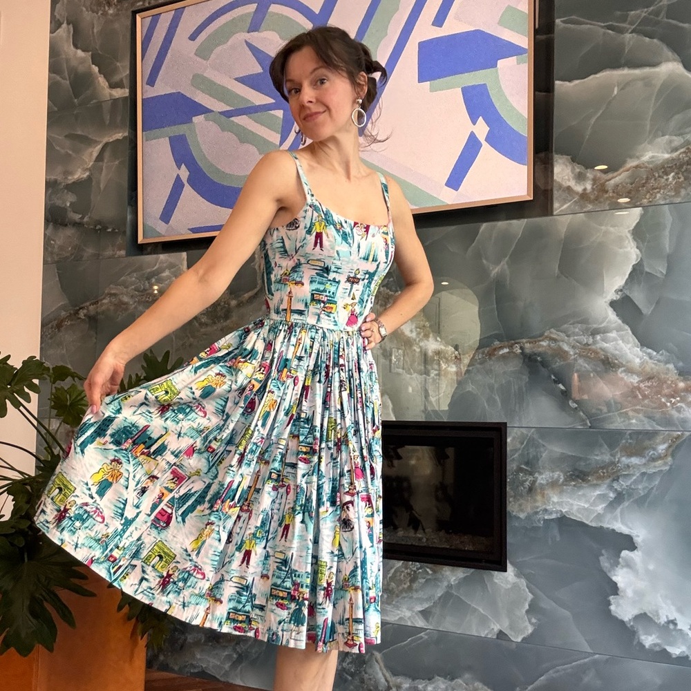 Pinup Couture Paris Printed Swing Dress